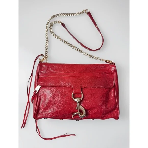 Rebecca Minkoff M.A.C Daddy Red Leather Large Crossbody Bag - Picture 3 of 9